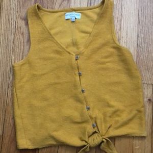 Madewell Texture & Thread knotted tank size S